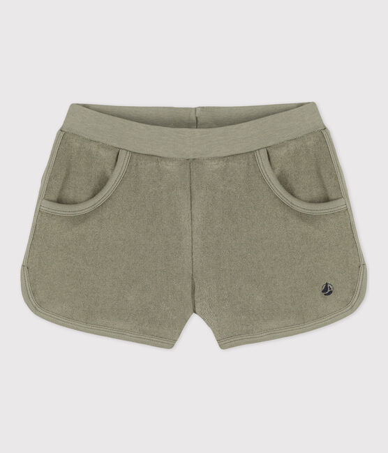 Shorts de rizo para niña verde MARECAGE
