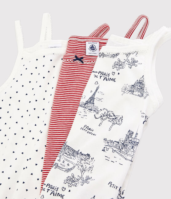Juego de 3 camisetas de tirantes con estampado de París para niña variante 1