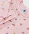 Pijama infantil de algodón con pierna muy ajustada y estampado de flores rosa JOLI/blanco MULTICO