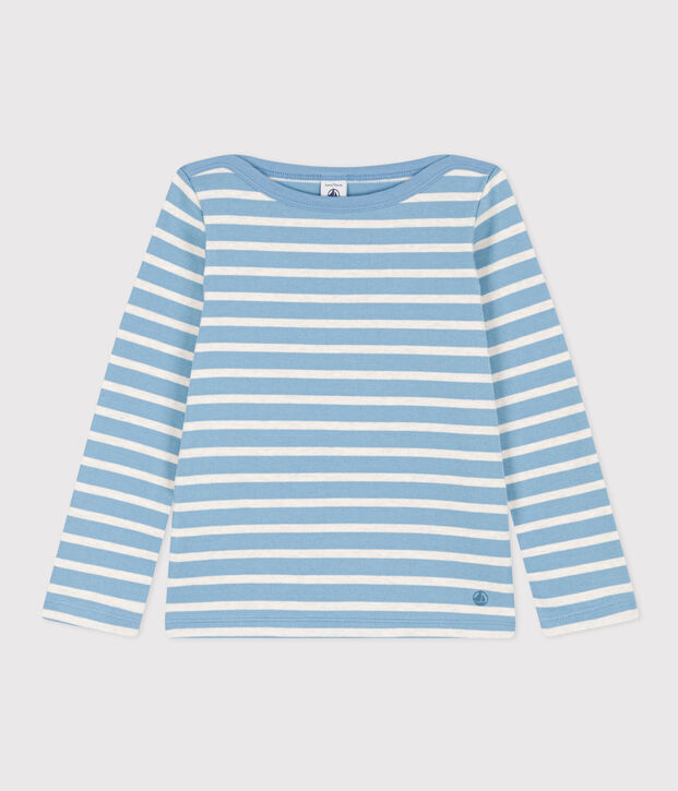 Marinera ic&oacute;nica de algod&oacute;n para ni&ntilde;a/ni&ntilde;o azul/beige