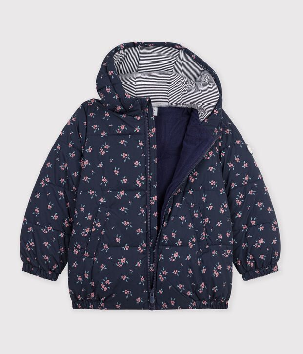 Plum&iacute;fero infantil con estampado de corazones azul/multicolor