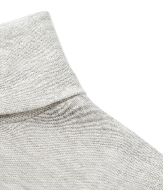 Cuello cisne para mujer en algodón ligero gris BELUGA CHINE