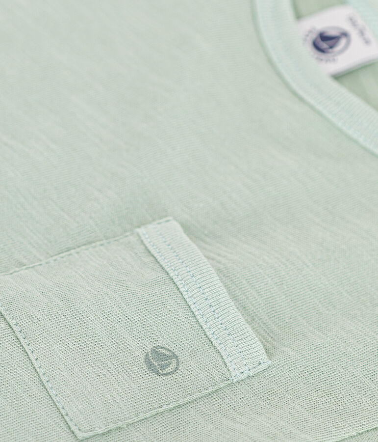 Camiseta de manga corta de punto flameado para beb&eacute; verde HERBIER