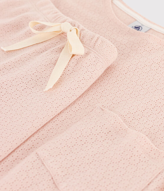 Pijama corto de algodón para mujer rosa SALINE