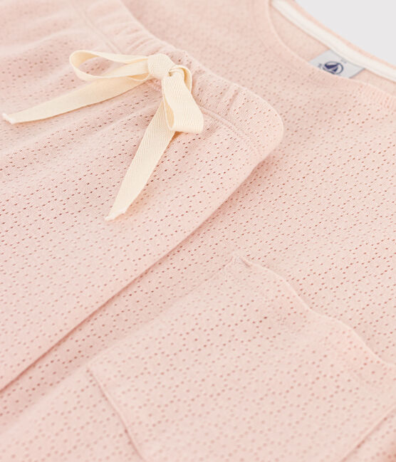 Pijama corto de algodón de mujer rosa SALINE