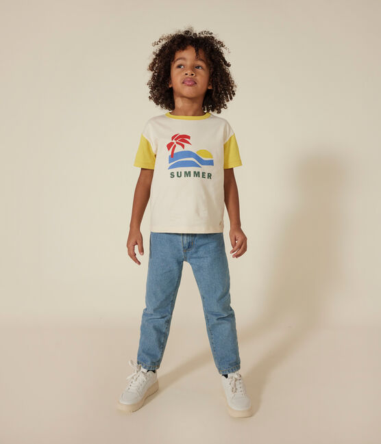 Camiseta estampada de jersey para niño amarillo AVALANCHE/ NECTAR