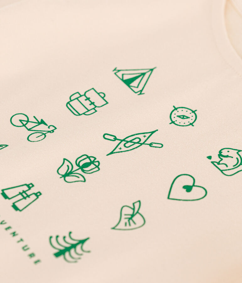 Camiseta de jersey ligero para ni&ntilde;a crudo/verde