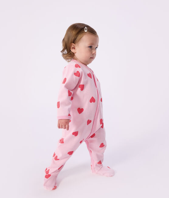 Pijama de algodón con estampado de corazones para bebé MARQUISE/ PEACHY