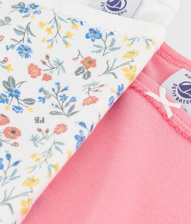 Juego de 2 camisas de tirantes de flores de algod&oacute;n de ni&ntilde;a multicolor