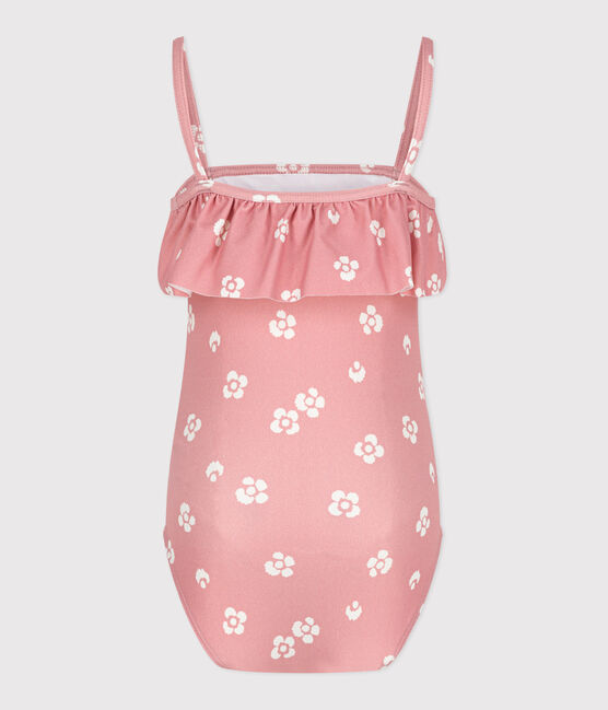 Bañador infantil con flores rosa CHARME/blanco MARSHMALLOW