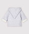 Chaqueta con capucha gris de bebé de tejido tubular acolchado de algodón ecológico gris POUSSIERE CHINE