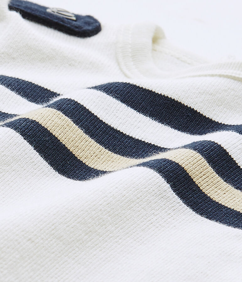 Pelele corto de beb&eacute; ni&ntilde;o de manga corta blanco MARSHMALLOW/blanco MULTICO