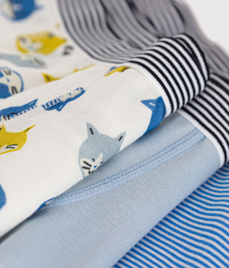 Juego de 3 b&oacute;xeres infantiles con gato de algod&oacute;n multicolor