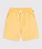 Bermudas cortas infantiles de algod&oacute;n liso amarillo