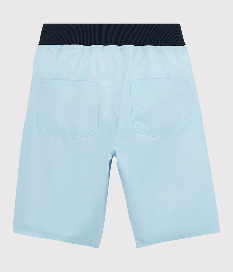 Bermudas de sarga de algod&oacute;n para ni&ntilde;o azul