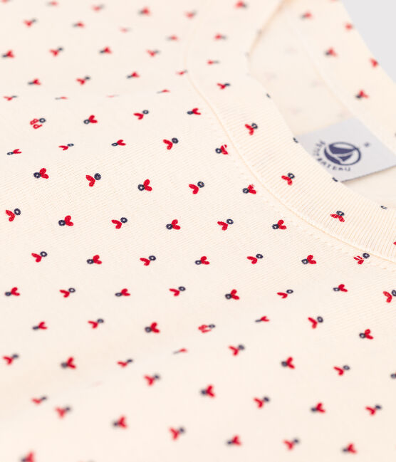 Camiseta L'ICONIQUE de algodón con cuello redondo para mujer blanco AVALANCHE+STOP/ MULTICO