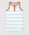 Mono corto a rayas de jersey de bebé PLEINAIR/ MARSHMALLOW