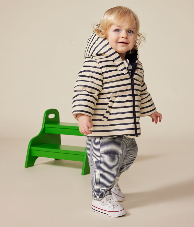 Plum&iacute;fero de PU para beb&eacute; crudo/azul