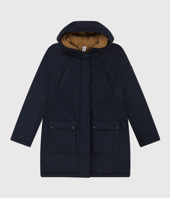Gabardina con forro de sherpa de mujer azul SMOKING