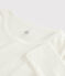 Camiseta de lana y algodón de mujer blanco MARSHMALLOW