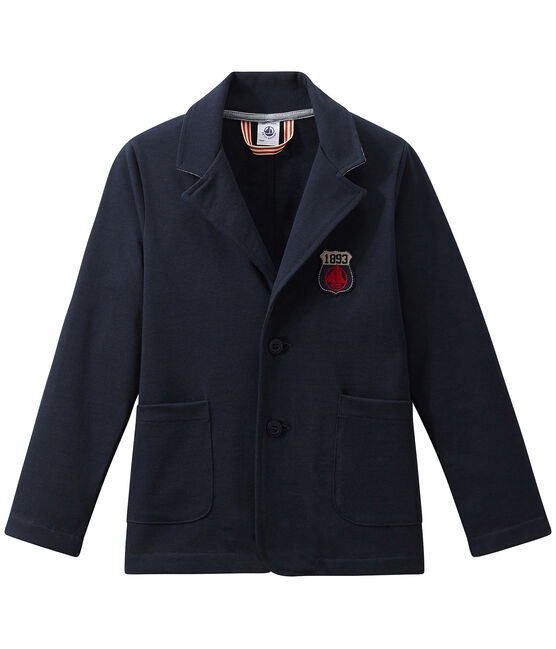 Chaqueta en jersey tupido para niño azul SMOKING