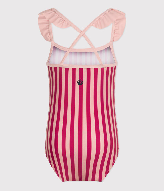 Ba&ntilde;ador a rayas para ni&ntilde;a rosa/rosa