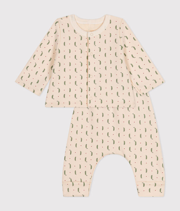 Conjunto de 2 piezas de mulet&oacute;n para beb&eacute; crudo/multicolor