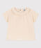 Blusa de manga corta de gasa de algodón para bebé crudo AVALANCHE