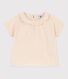 Blusa de manga corta de gasa de algodón para bebé