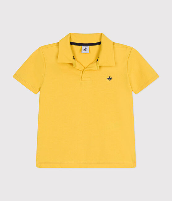 Polo de manga corta de algodón para niño amarillo NECTAR