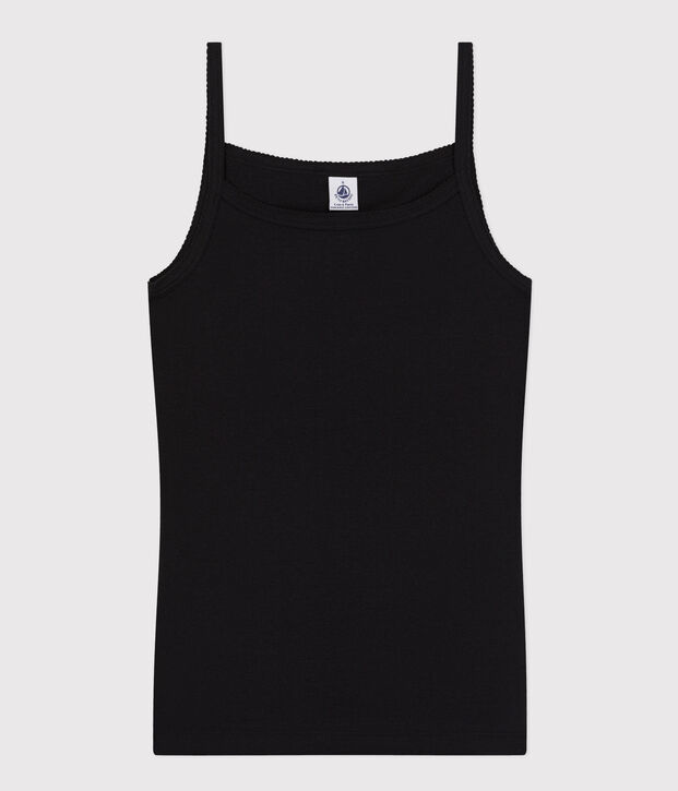 Camiseta de tirantes L'ICONIQUE de algod&oacute;n ORG&Aacute;NICO de mujer negro