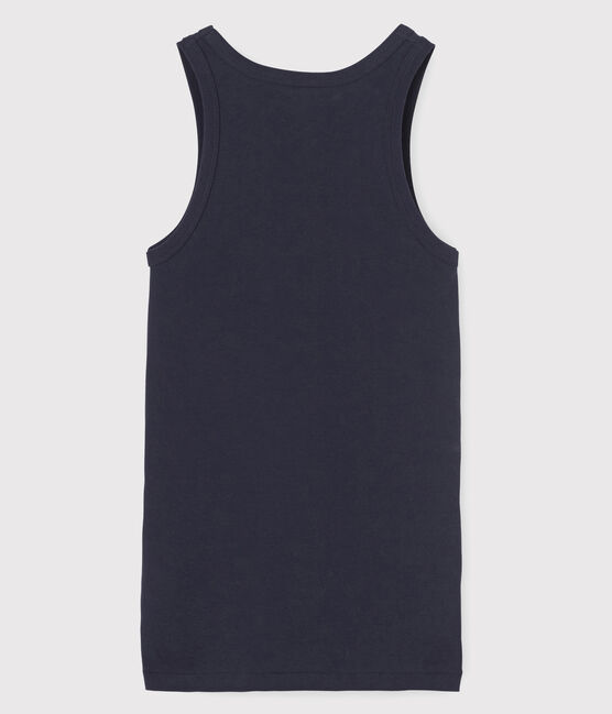 Camiseta de tirantes emblemática de algodón de mujer azul SMOKING