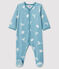 Pelele de terciopelo Yéti para bebé niño azul BRUME/ MARSHMALLOW