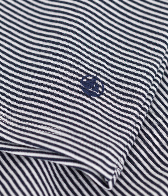 Camiseta de tirantes La Icónica de algodón a rayas para mujer azul SMOKING/blanco MARSHMALLOW