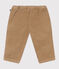 Pantalón de pana lisa para bebé beige ROCHE CLAIR