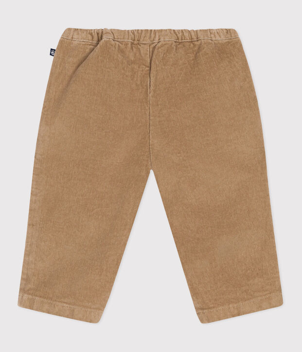 Pantal&oacute;n de pana lisa para beb&eacute; beige