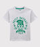 Camiseta de manga corta de punto de niño gris POUSSIERE CHINE