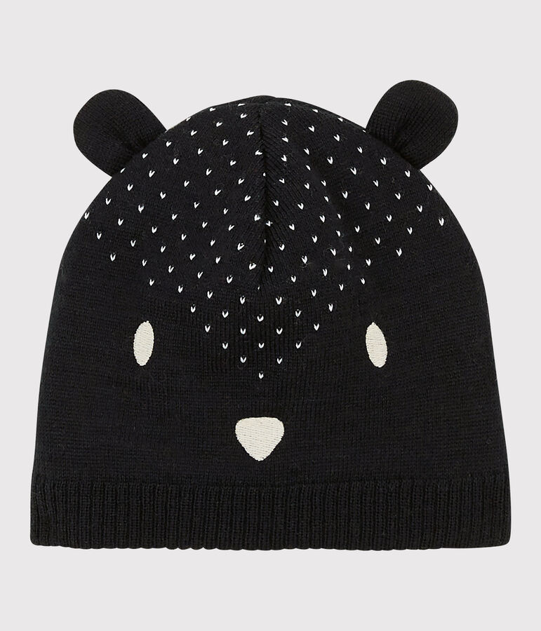 Gorro de punto de beb&eacute;. azul SMOKING