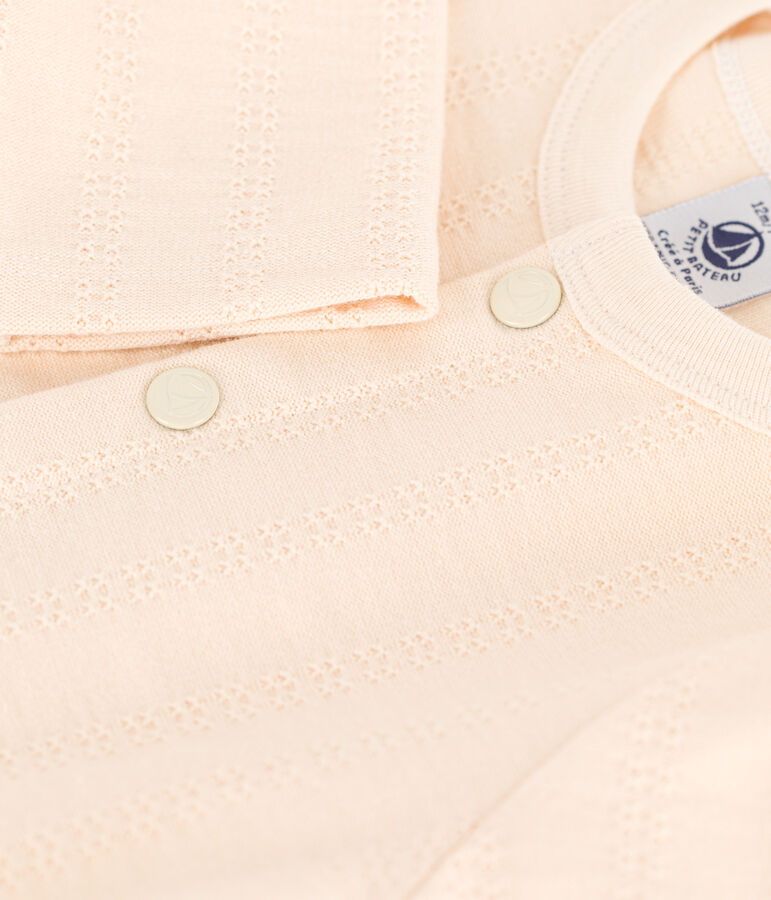 C&aacute;rdigan de punto de fantas&iacute;a para beb&eacute; crudo