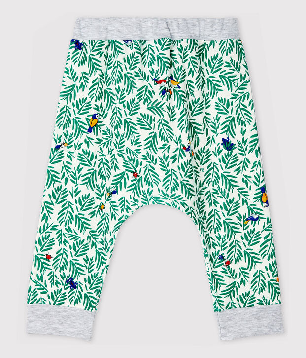 Pantal&oacute;n de canal&eacute; estampado de beb&eacute; ni&ntilde;o blanco/multicolor