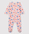 Pijama de felpa con estampado de fantasía para bebé rosa MINOIS/blanco MULTICO
