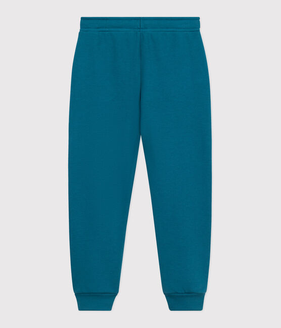 Pantalón infantil de jogging liso de algodón verde DRAGONFLY