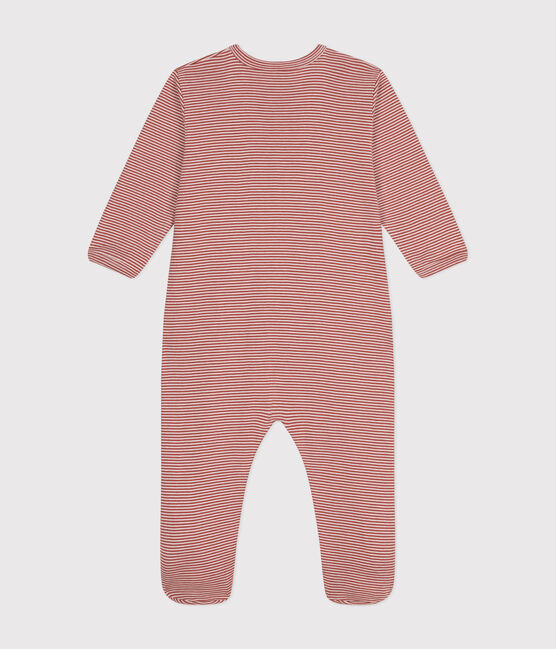 Pijama de algodón a rayas para bebé FAMEUX/ MARSHMALLOW