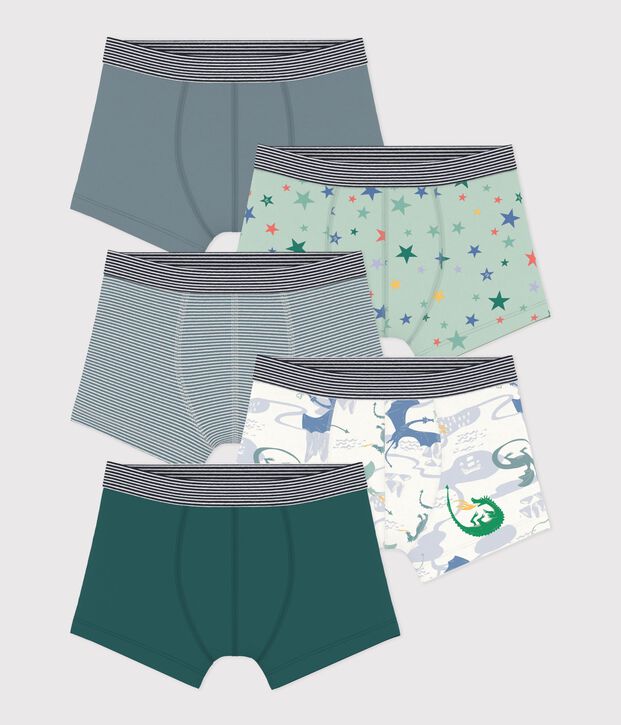 Juego de b&oacute;xeres infantiles de algod&oacute;n estampado multicolor