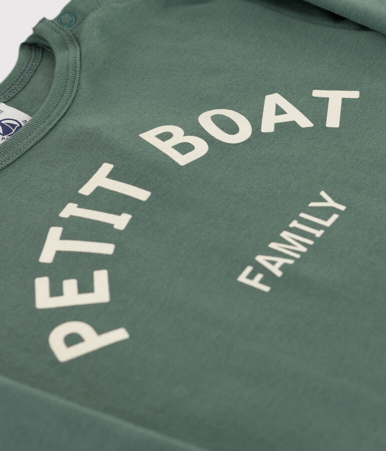 Camiseta de algod&oacute;n de manga larga para beb&eacute; verde