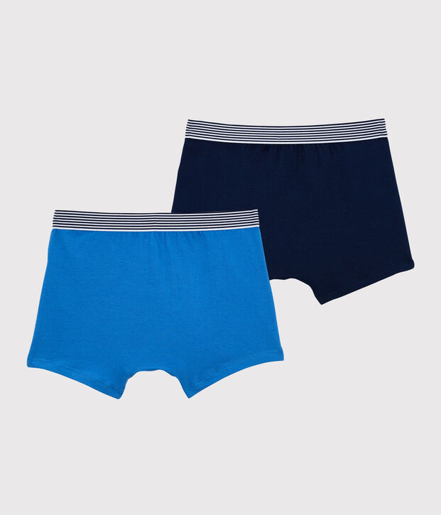 Juego de 2 b&oacute;xers de algod&oacute;n y elastano para ni&ntilde;o multicolor