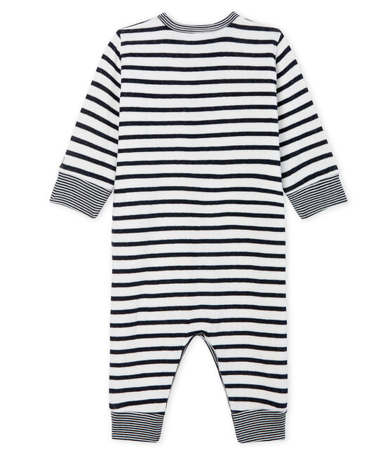 Pijama sin pies de túbico para bebé niño blanco MARSHMALLOW/azul SMOKING CN