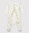 Bodyjama de algodón orgánico de bebé blanco MARSHMALLOW/ HERBIER