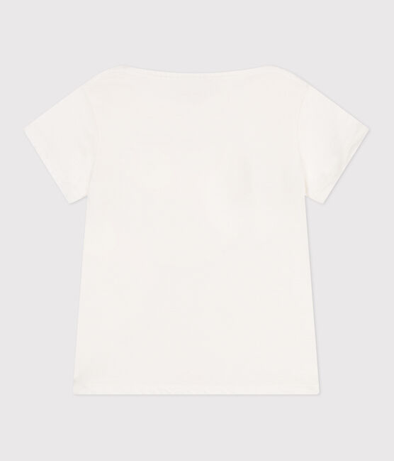 Camiseta infantil de manga corta de algodón con corazón blanco MARSHMALLOW