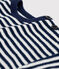 Sudadera de rizo a rayas para bebé azul MEDIEVAL/blanco MARSHMALLOW